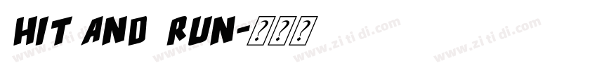 Hit and Run字体转换